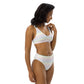 Classic Pride Stripes white recycled high-waisted bikini