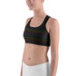 Classic Pride spaced graphite stripes Sports bra