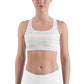 Classic Pride spaced graphite stripes Sports bra