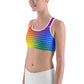 Classic Pride spaced white graphite stripes Sports bra