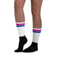 Bi-Pride White Socks