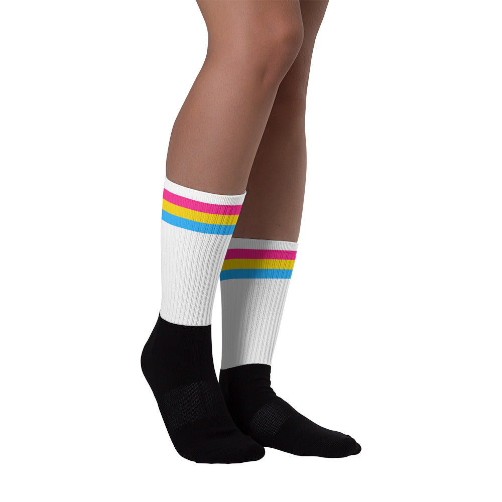 Pansexual Pride White Socks