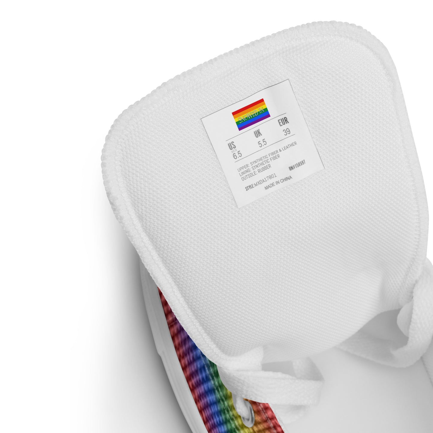 Pride Men’s High Top Canvas Shoes