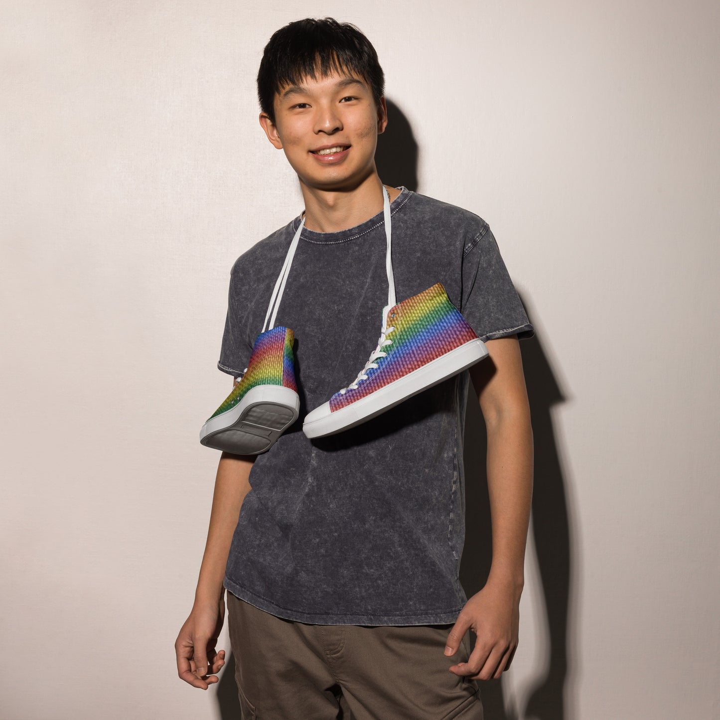 Pride Men’s High Top Canvas Shoes