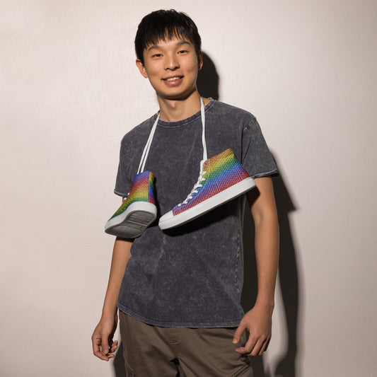 Pride Men’s High Top Canvas Shoes