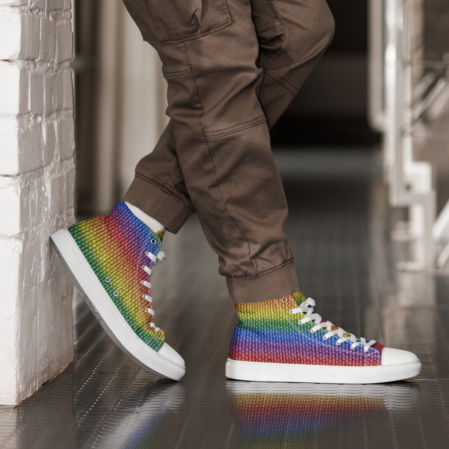 Pride Men’s High Top Canvas Shoes