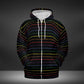 Pride Graphite Striped Black Zip Hoodie