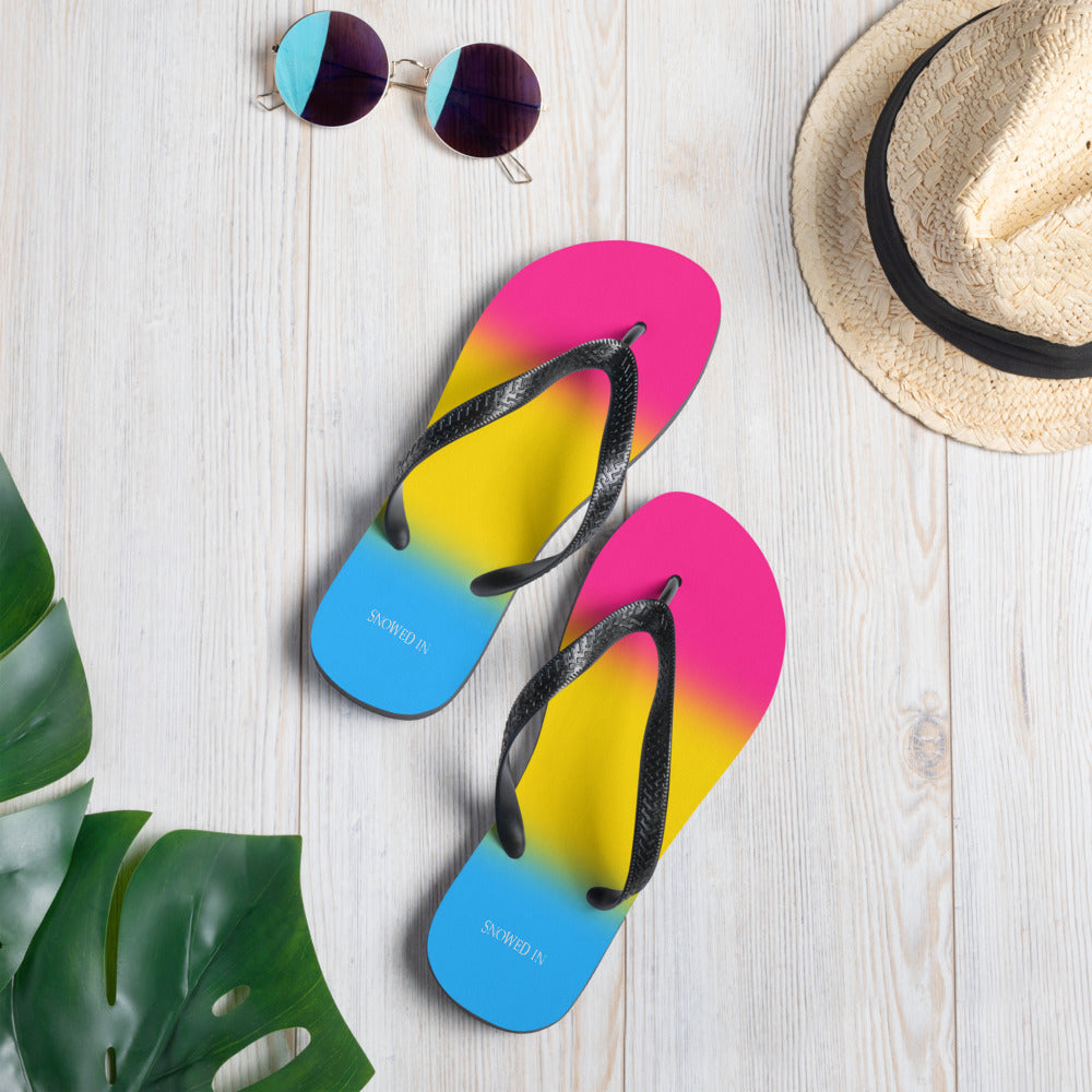 Pansexual Pride Flag Flip-Flops