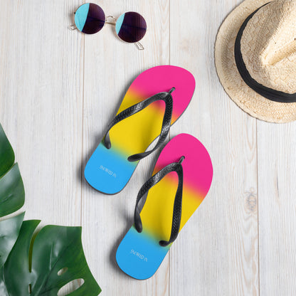 Pansexual Pride Flag Flip-Flops