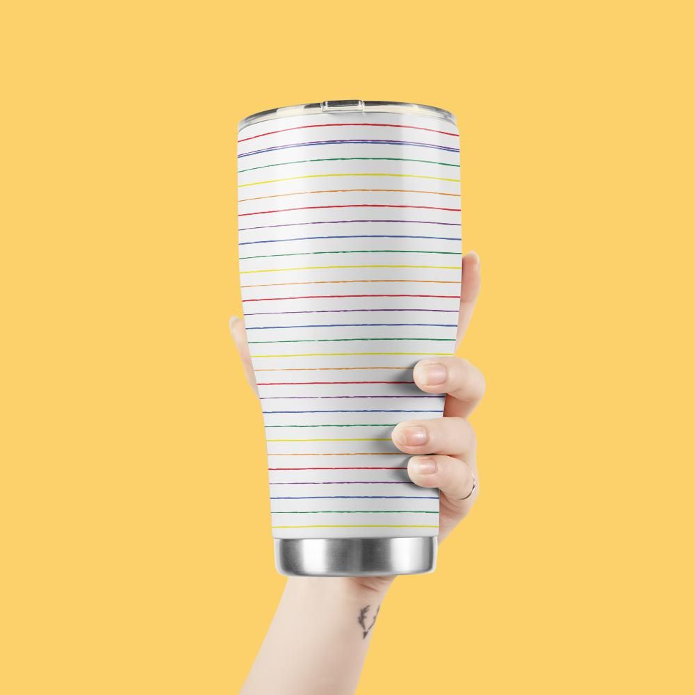 Pride Graphite Stripes Tumbler