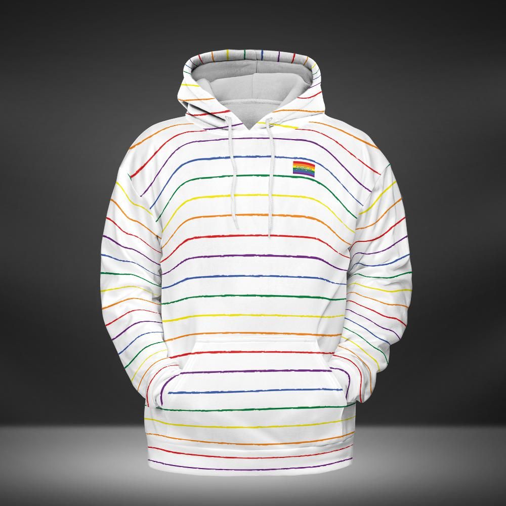 Pride Graphite Striped Hoodie