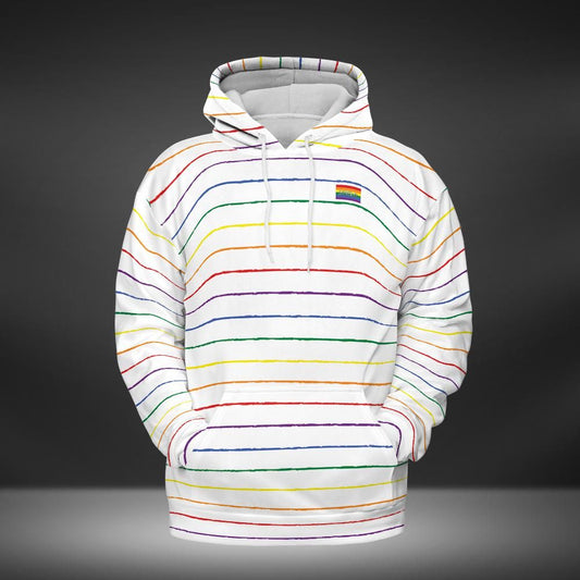 Pride Graphite Striped Hoodie