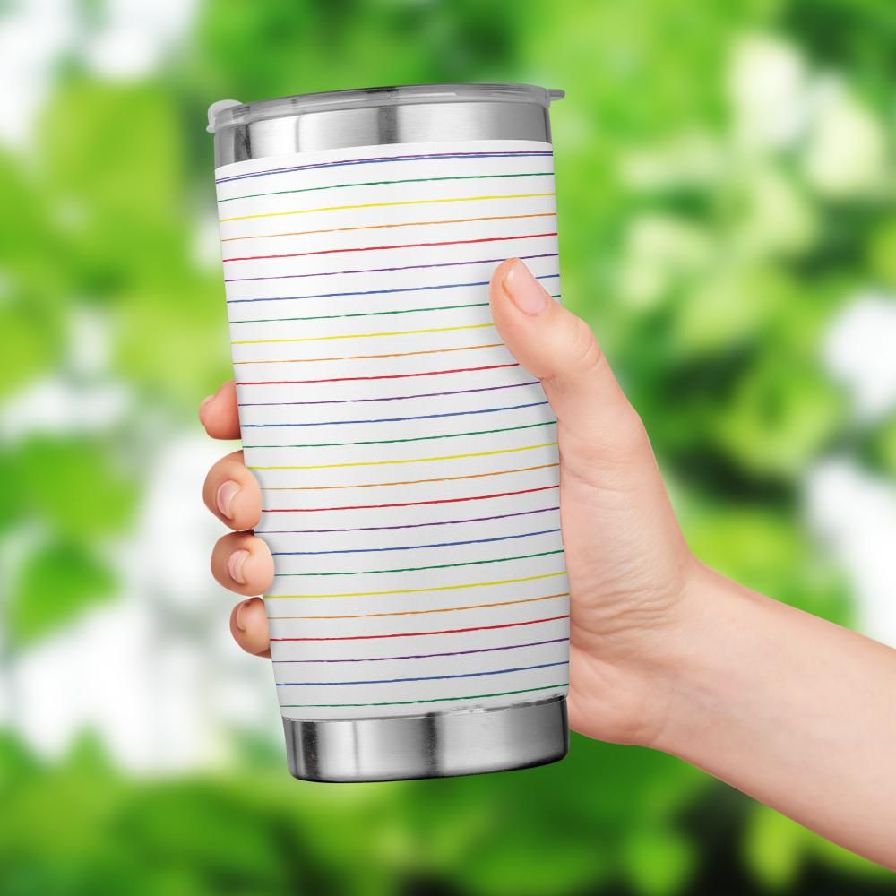 Pride Graphite Stripes Tumbler