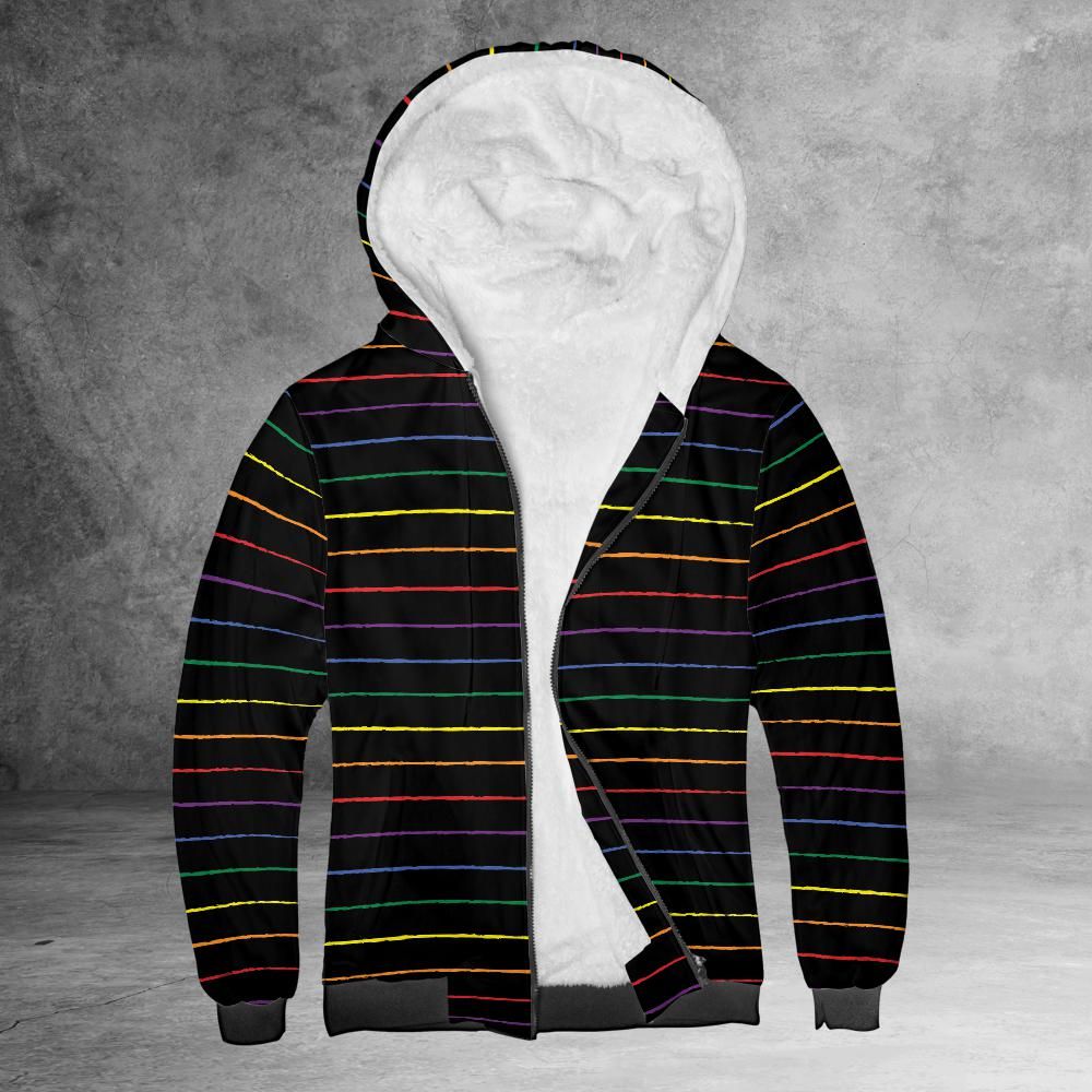 Pride Graphite Striped Black Hoodie